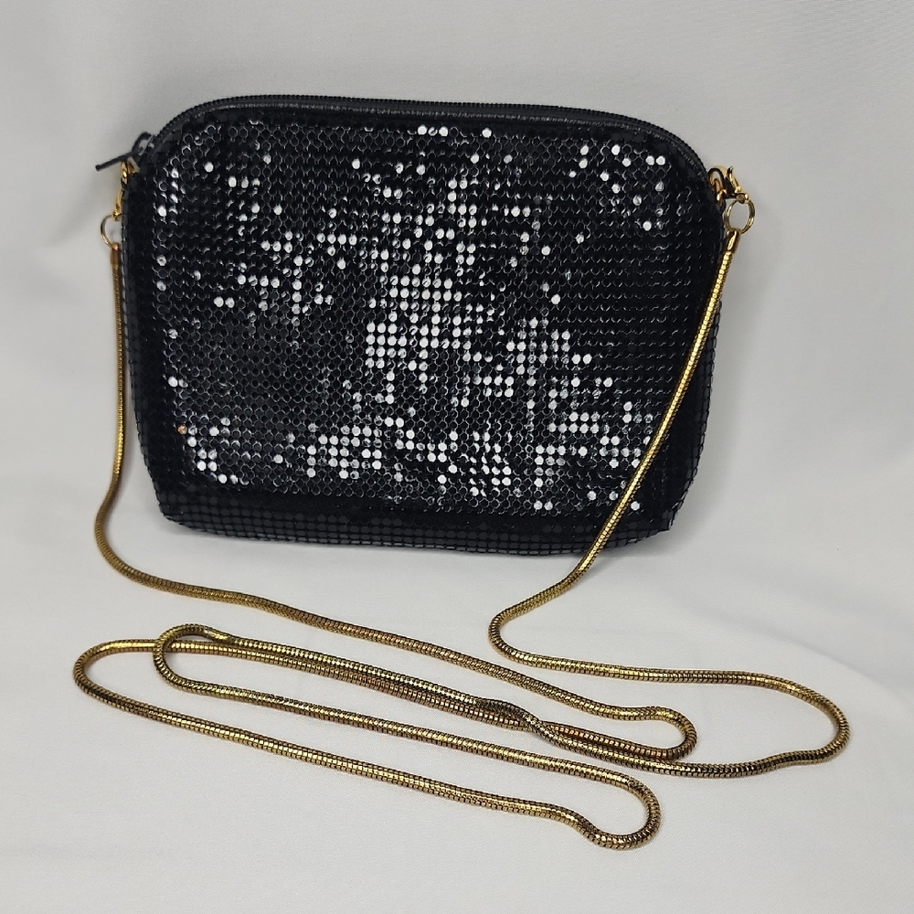 Amanda Smith Black Sequin Crossbody Bag